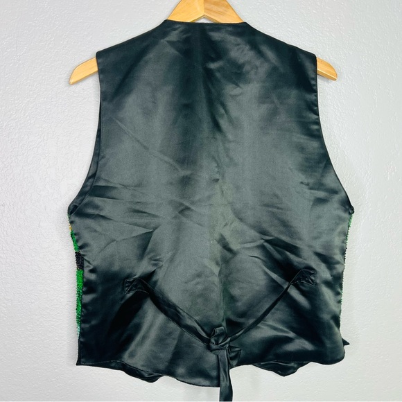 Vintage Sequin Animal zoo Safari Vest sz L - Picture 5 of 5